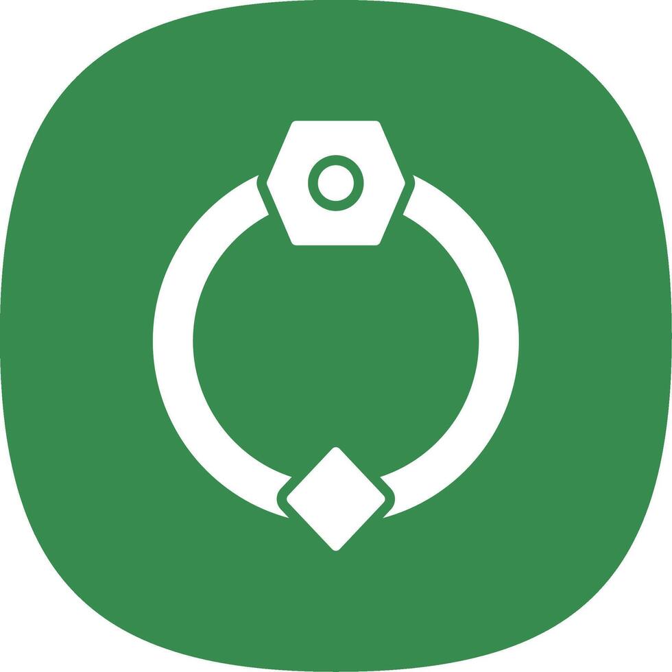 Door Knocker Glyph Curve Icon Design vector