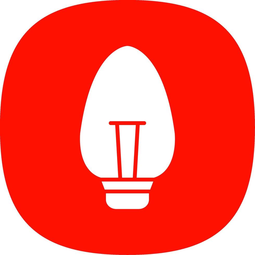 Candle Light Glyph Curve Icon Design vector