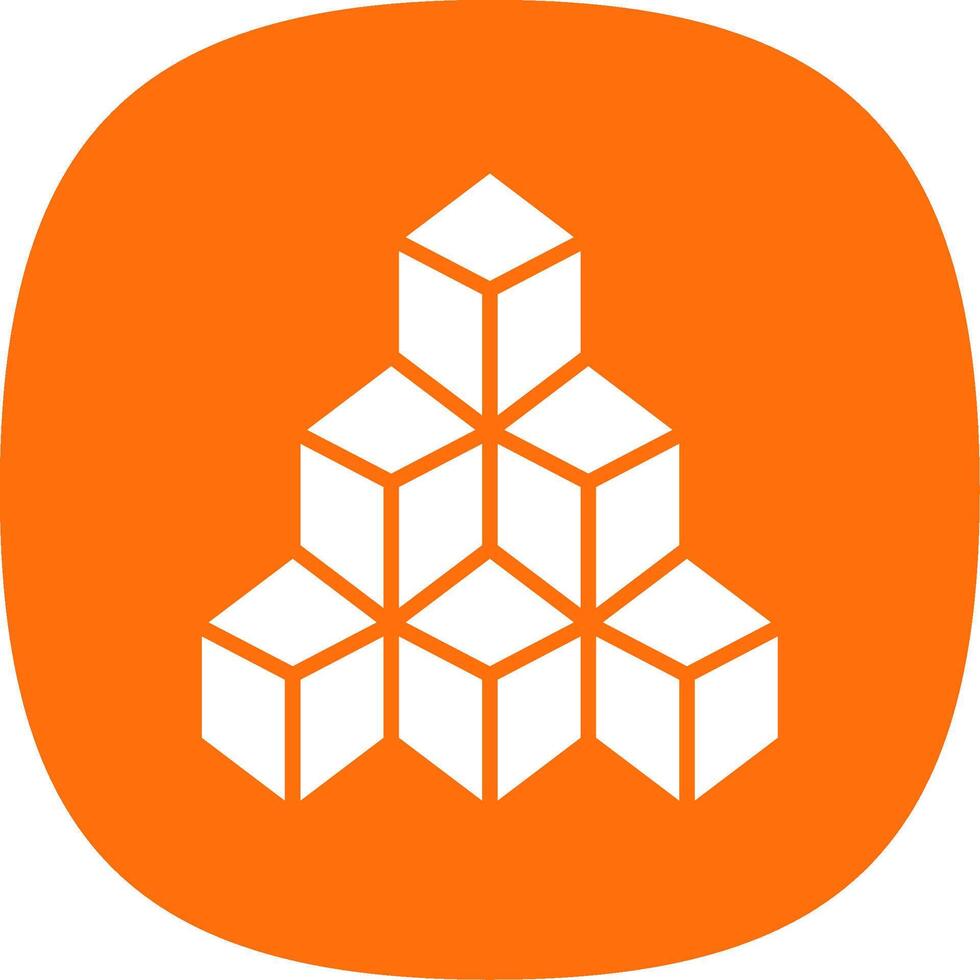 Blocks Glyph Curve Icon Design vector