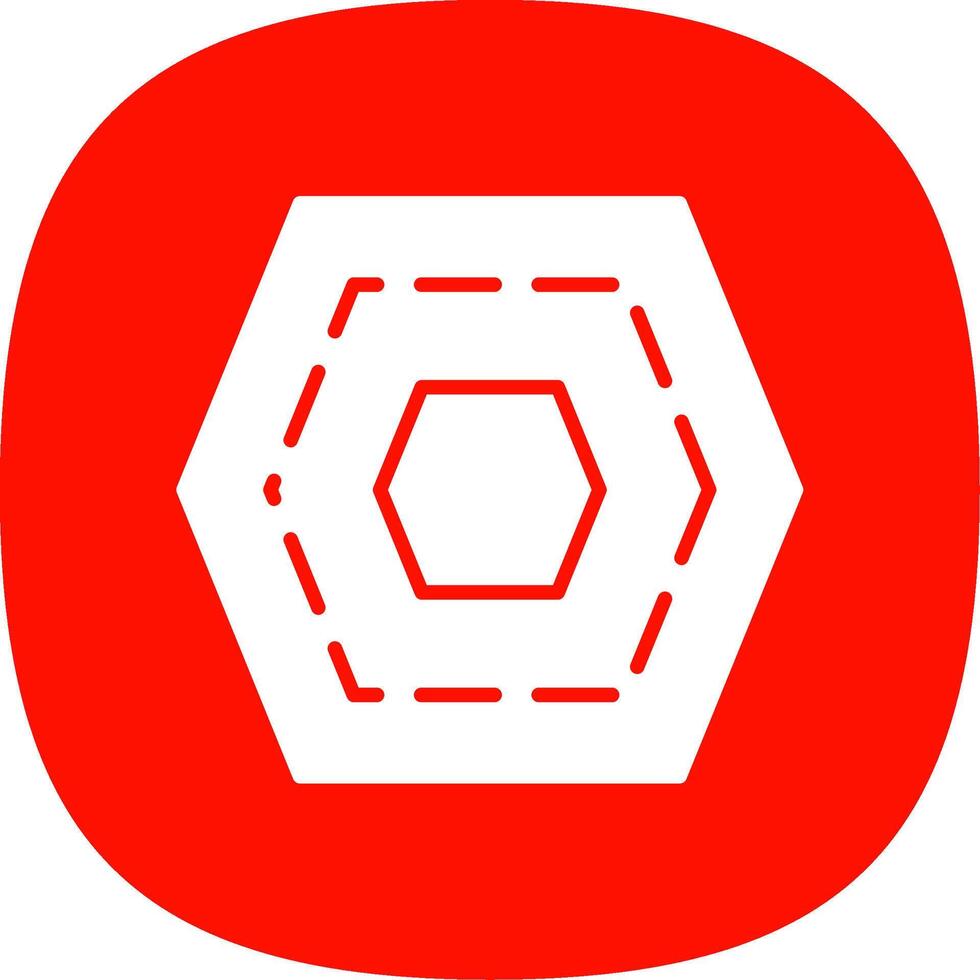 Nut Glyph Curve Icon Design vector