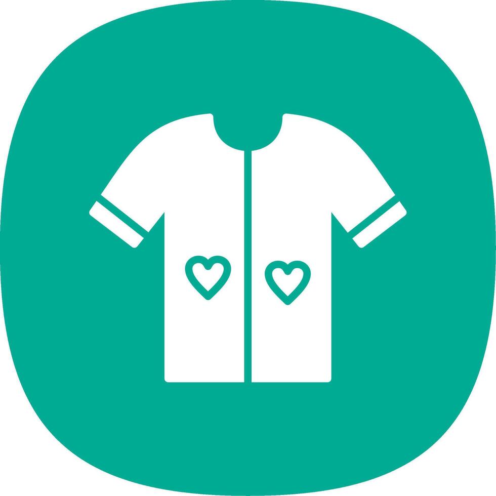 Shirt Glyph Curve Icon Design vector