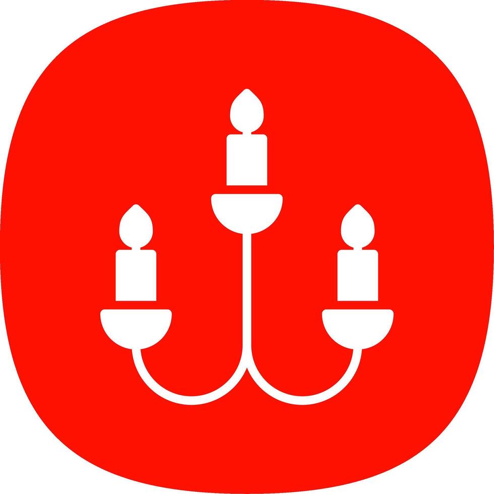 Candelabrum Glyph Curve Icon Design vector