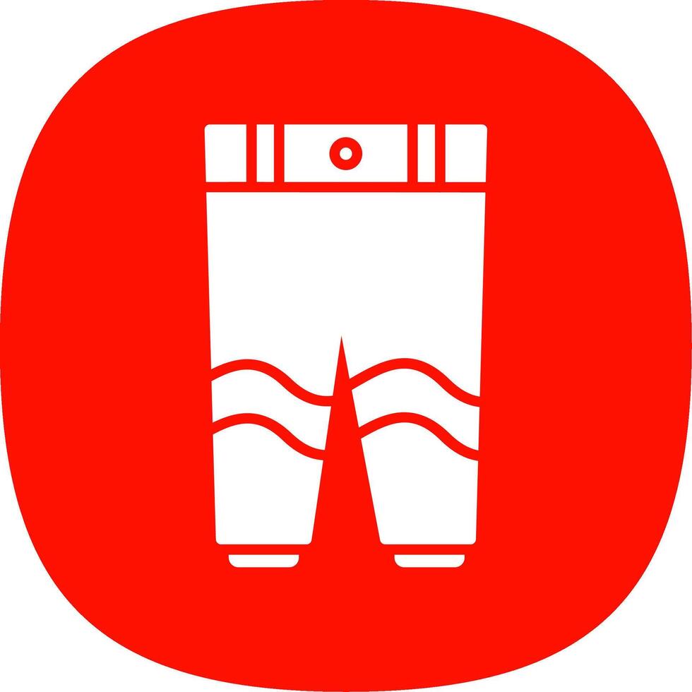Trousers Glyph Curve Icon Design vector