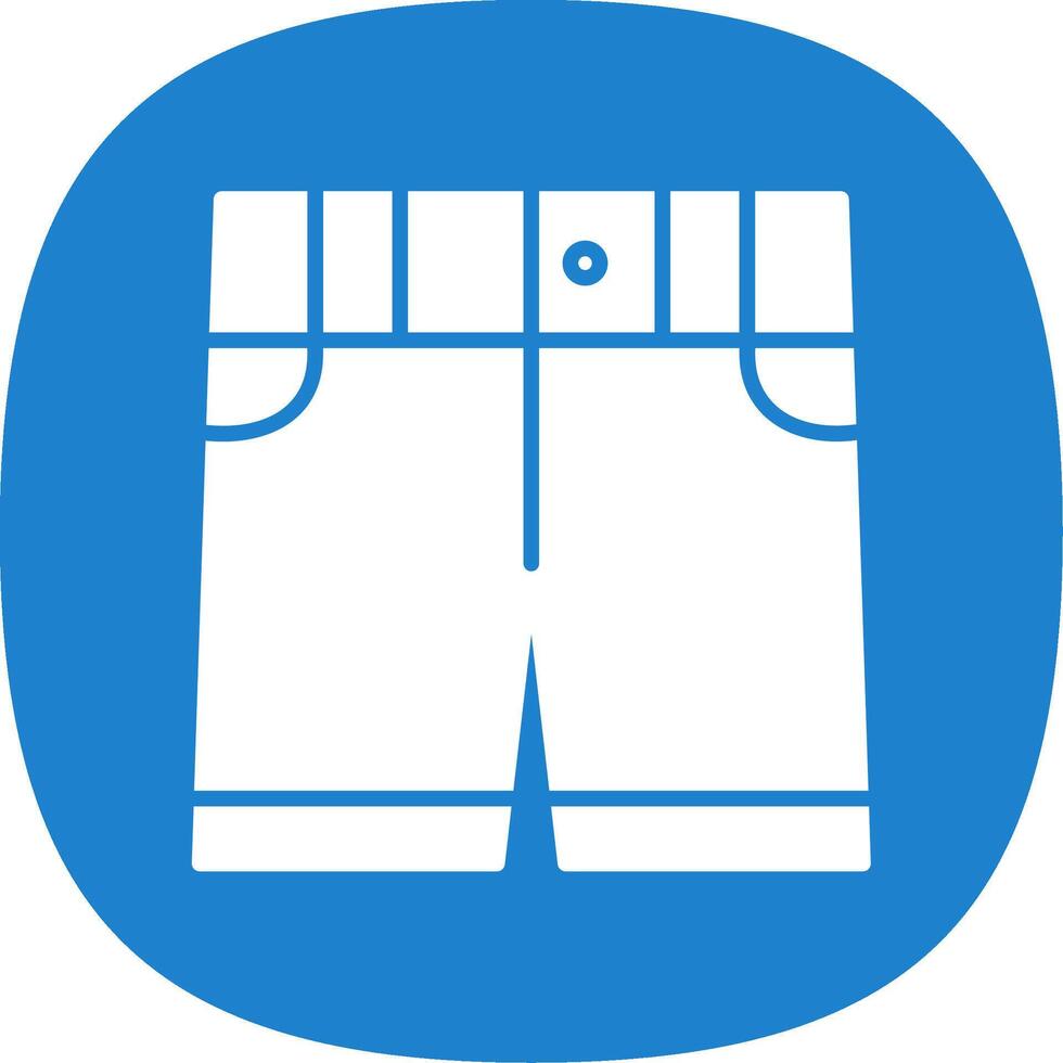 Shorts Glyph Curve Icon Design vector