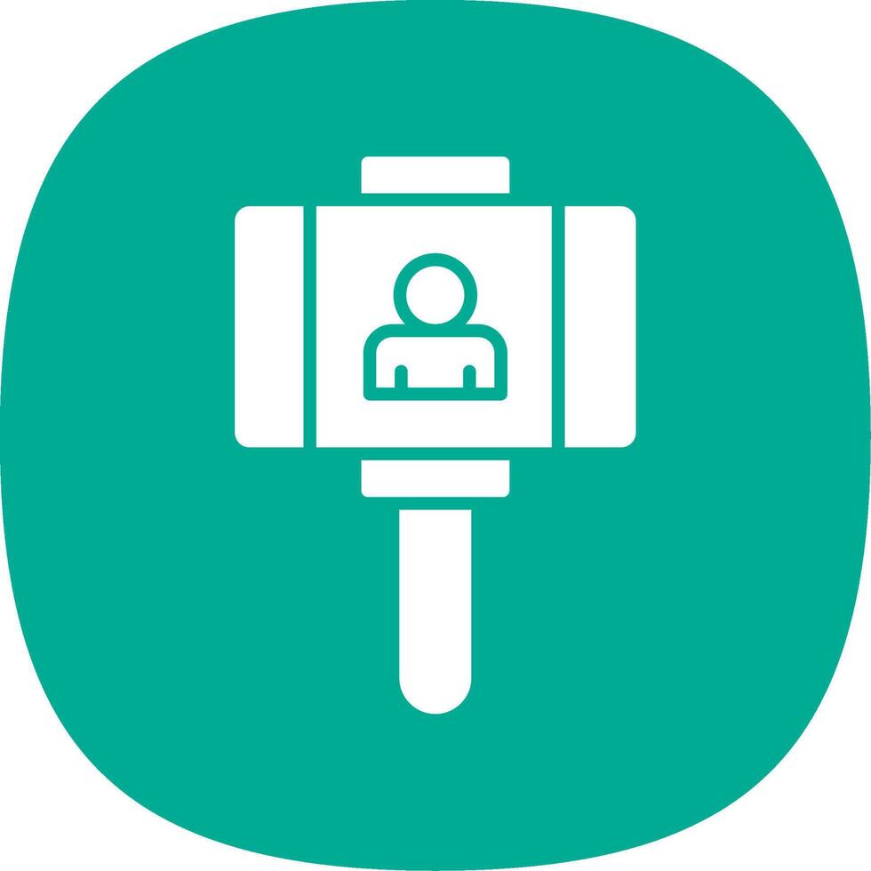 Vlogger Glyph Curve Icon Design vector