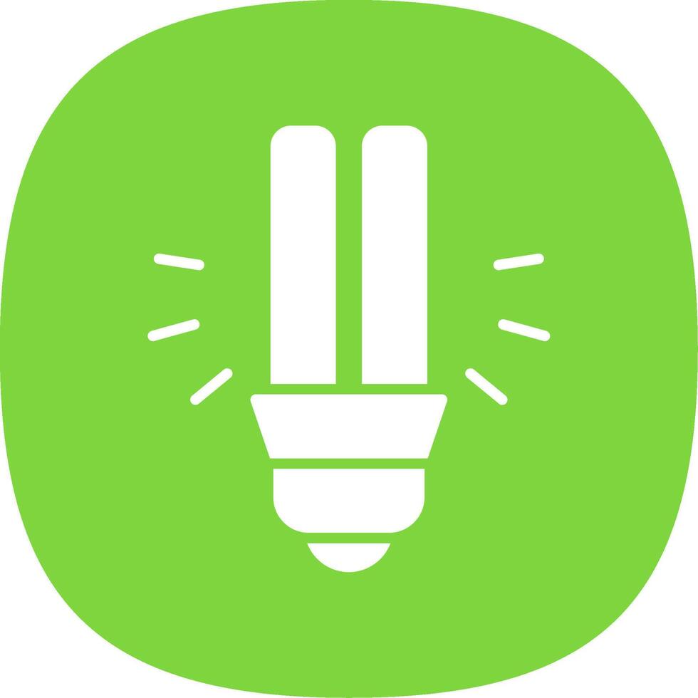 Light Bulb Glyph Curve Icon Design vector