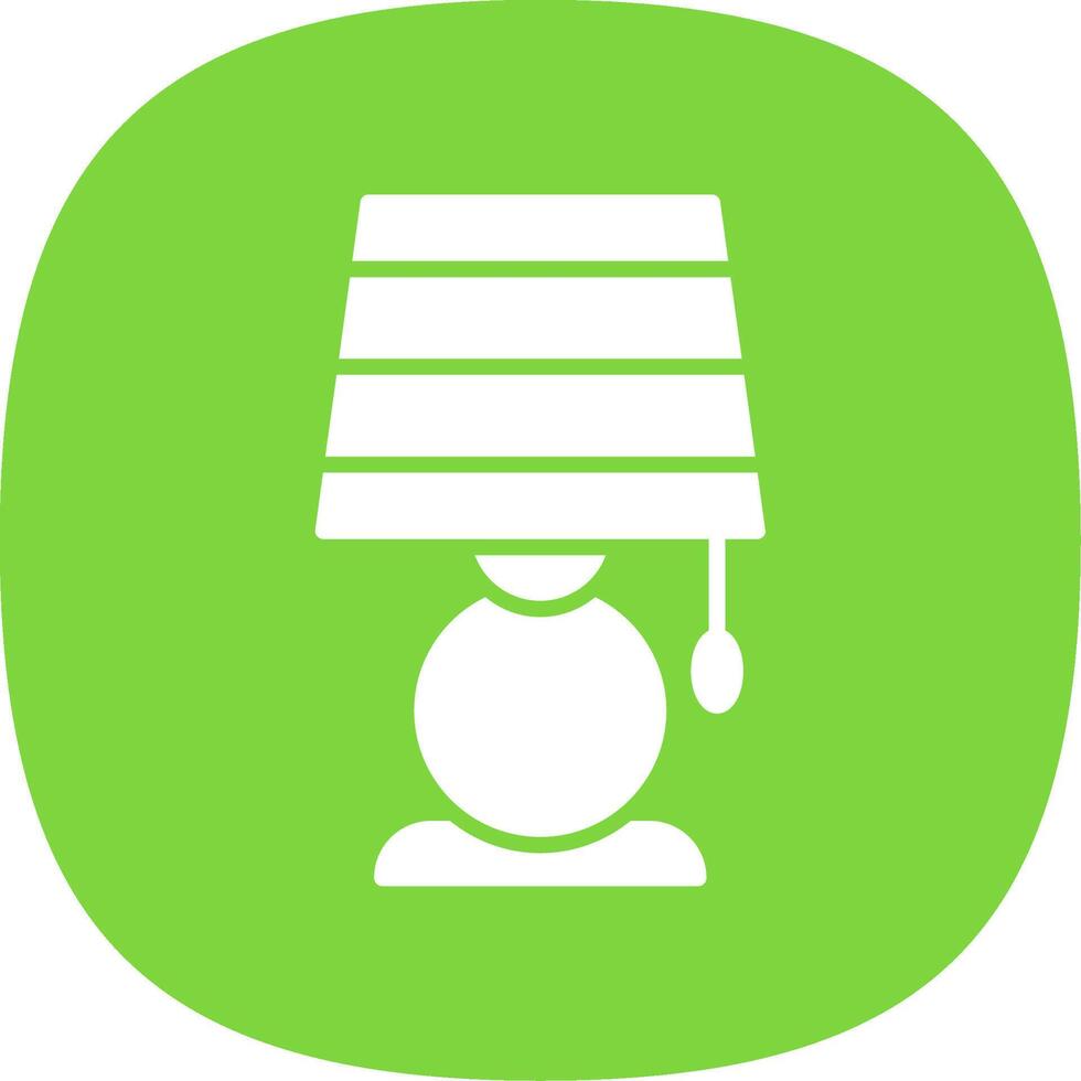 Lamp Glyph Curve Icon Design vector