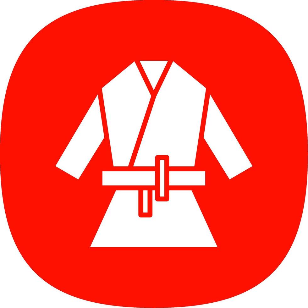 Kimono Glyph Curve Icon Design vector