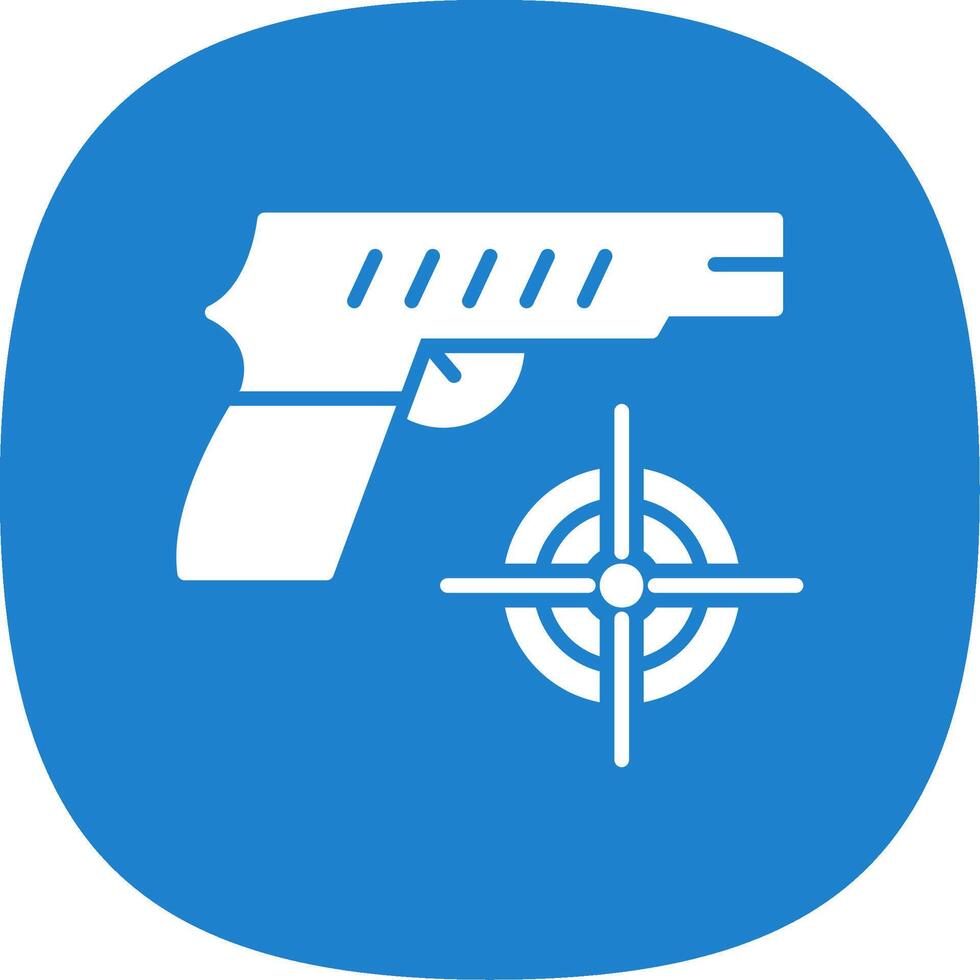 Shooting Glyph Curve Icon Design vector