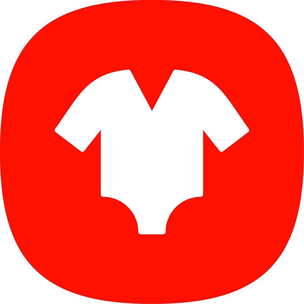 Bodysuit Glyph Curve Icon Design vector