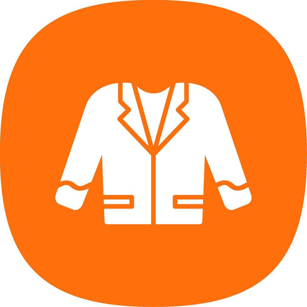 traje glifo curva icono diseño vector