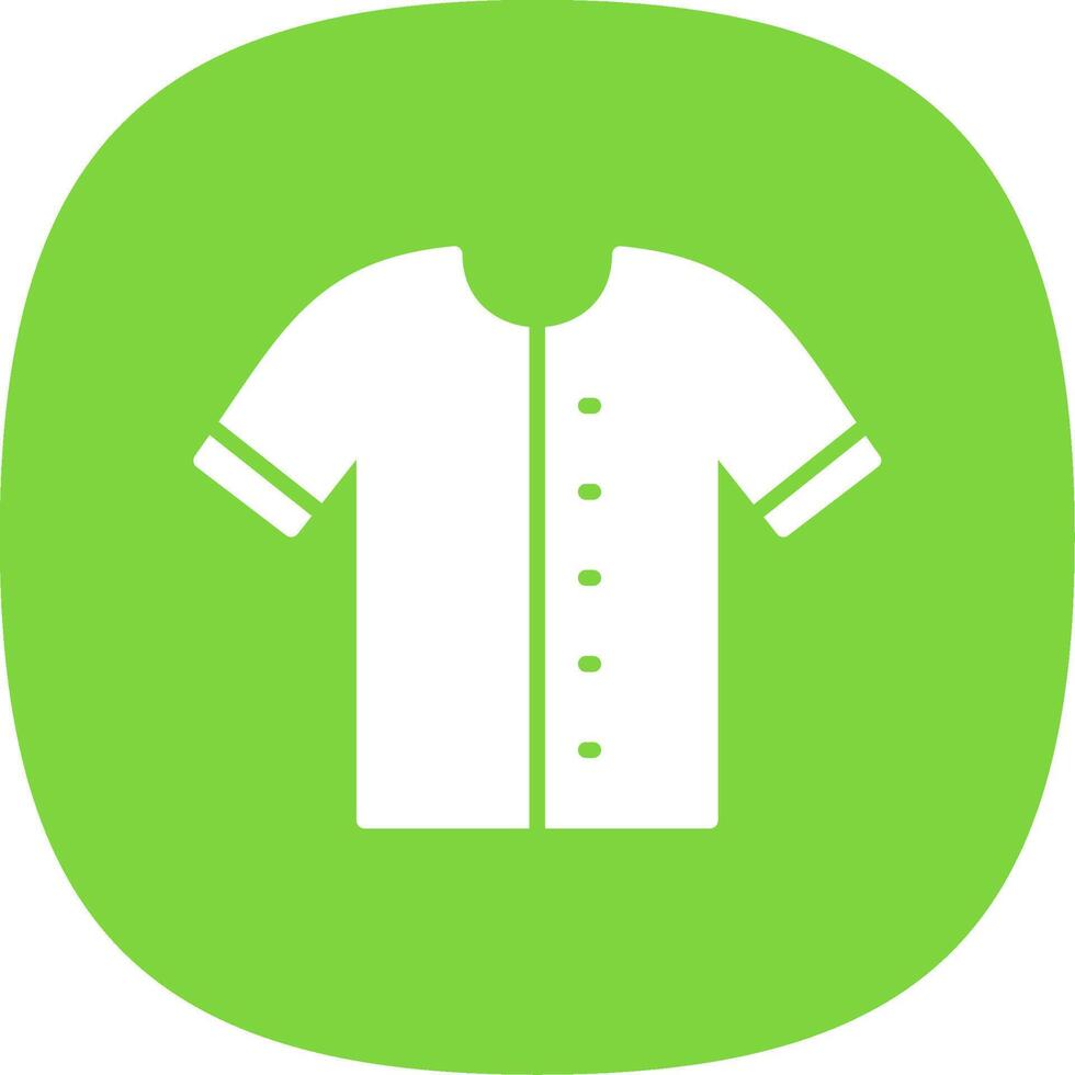 Shirt Glyph Curve Icon Design vector