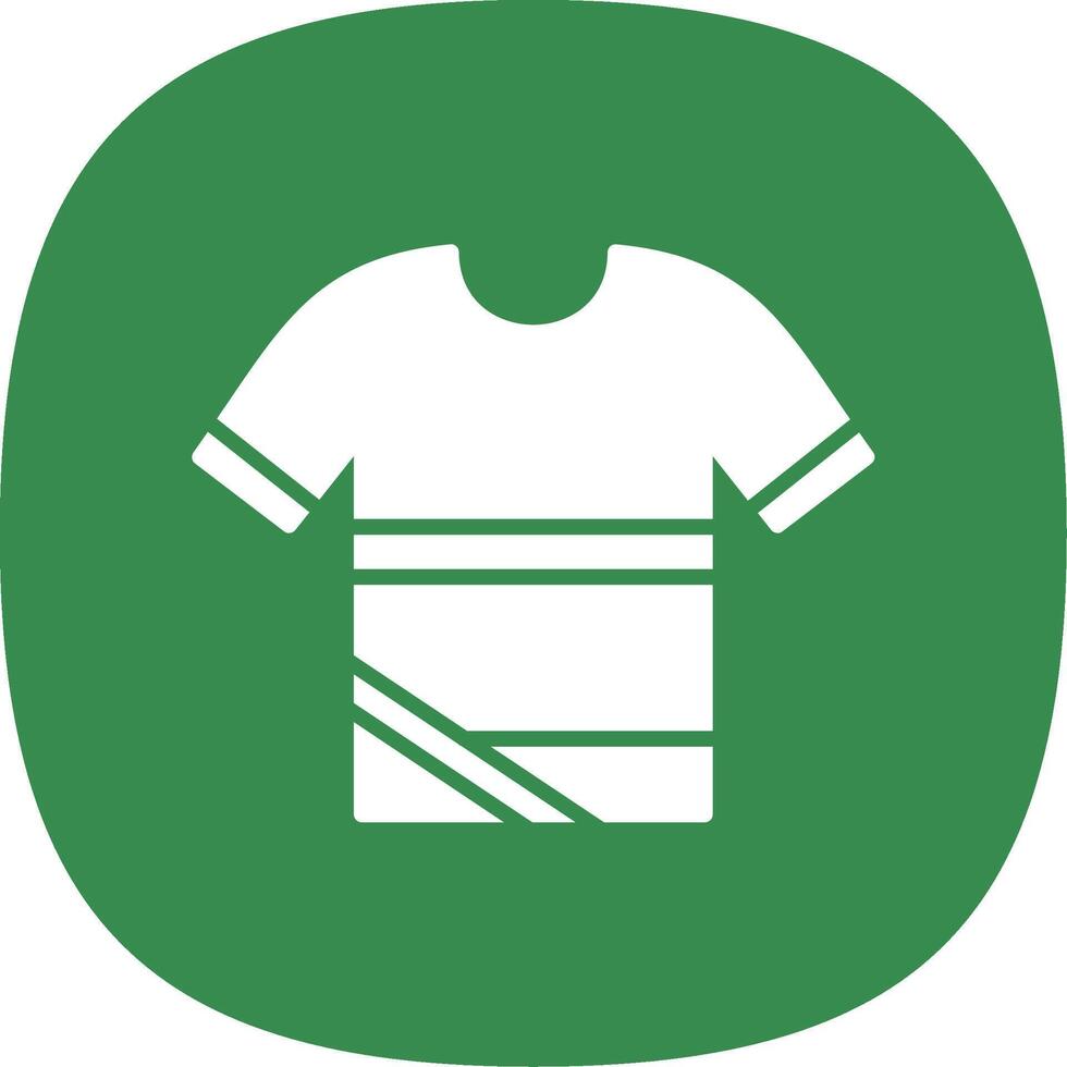 Shirt Glyph Curve Icon Design vector