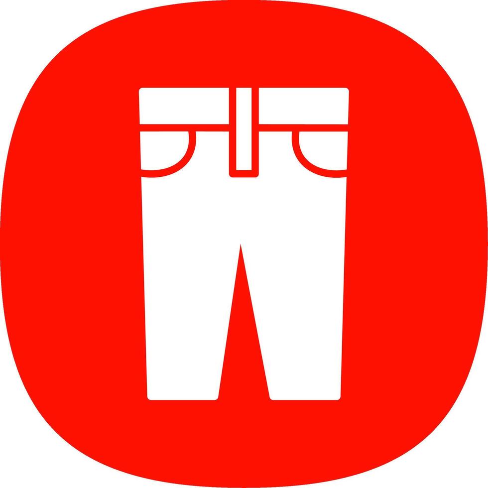 Jeans Glyph Curve Icon Design vector