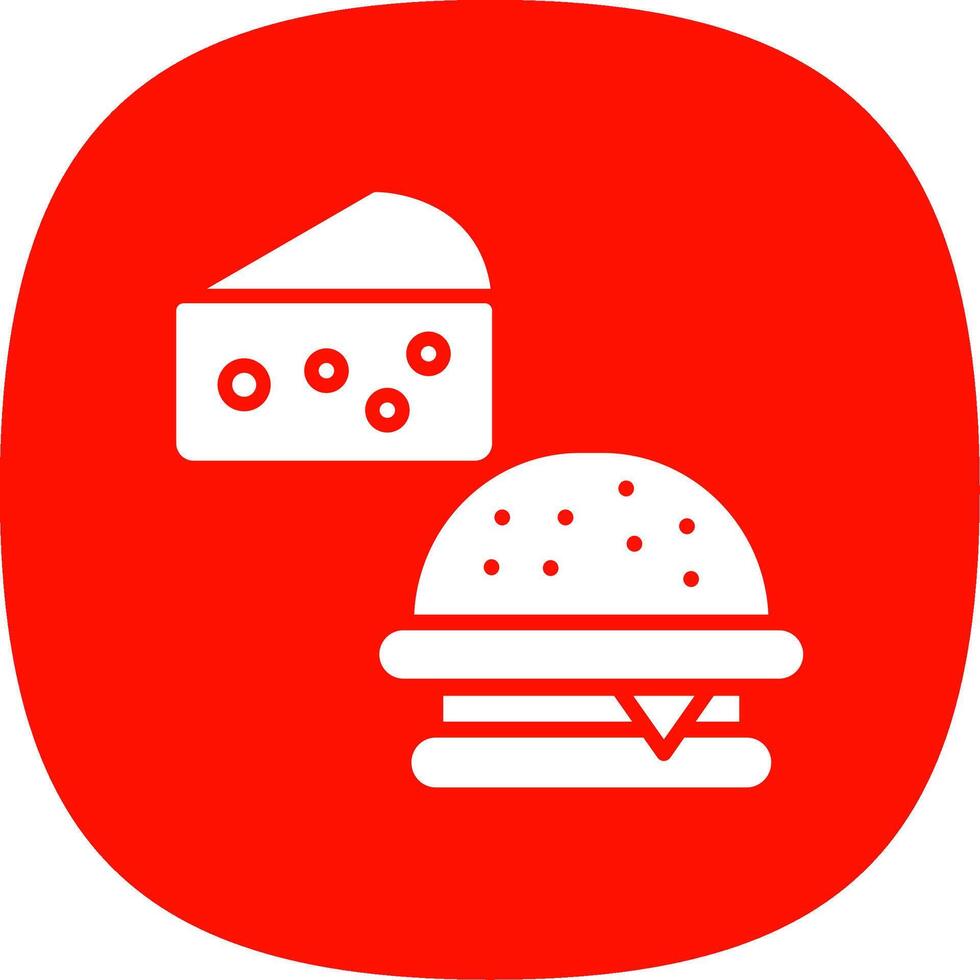 Food Glyph Curve Icon Design vector