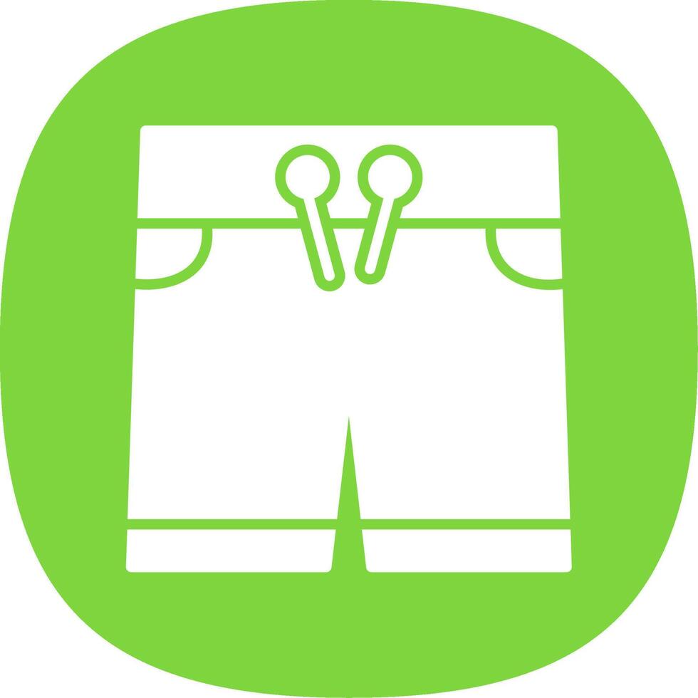 Shorts Glyph Curve Icon Design vector