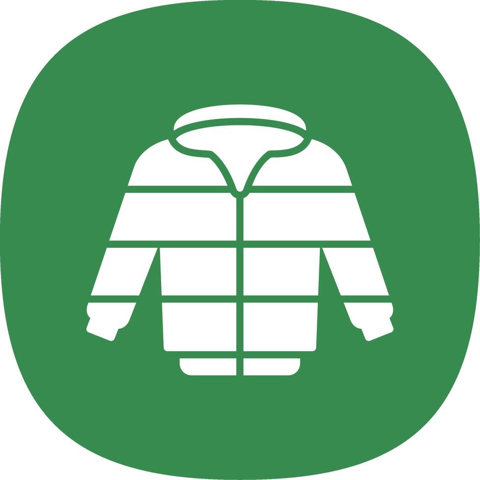 Jacket Glyph Curve Icon Design vector