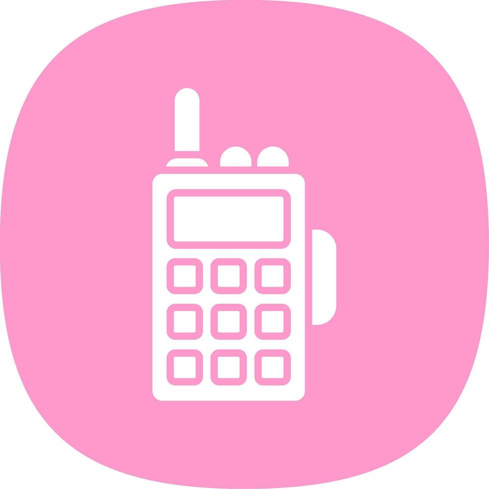 Walkie Talkie Glyph Curve Icon Design vector