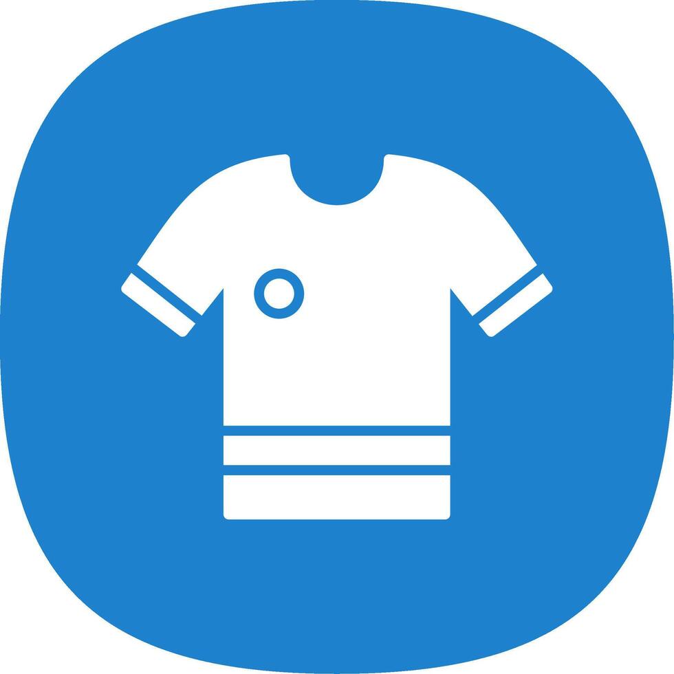Shirt Glyph Curve Icon Design vector