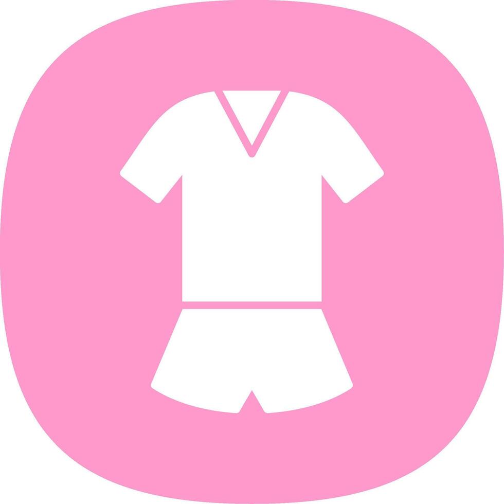 Jumpsuit Glyph Curve Icon Design vector