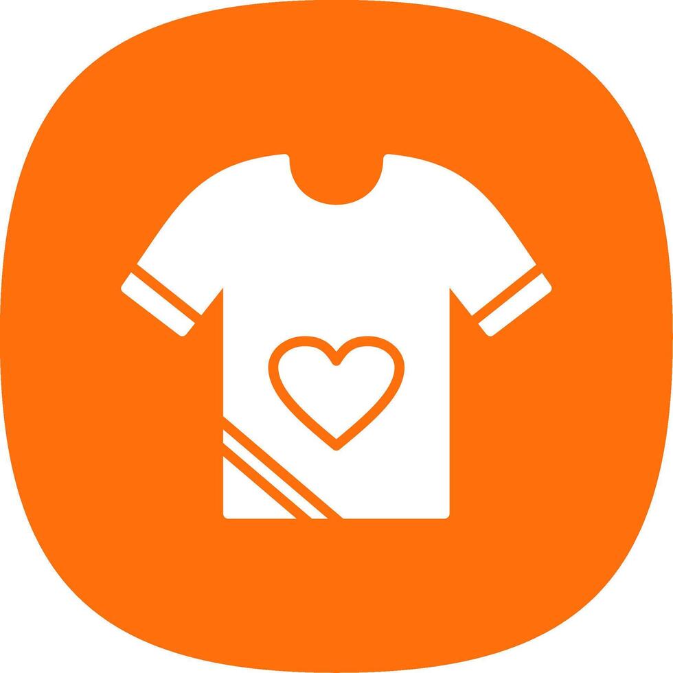 Shirt Glyph Curve Icon Design vector
