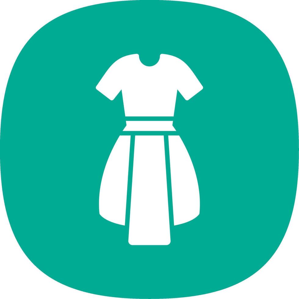 Dress Glyph Curve Icon Design vector