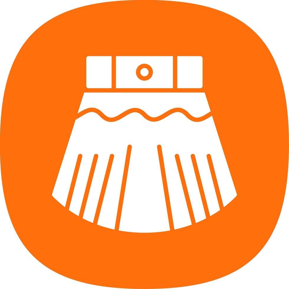 Skirt Glyph Curve Icon Design vector