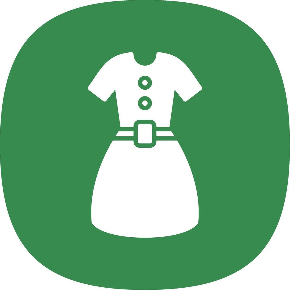Dress Glyph Curve Icon Design vector