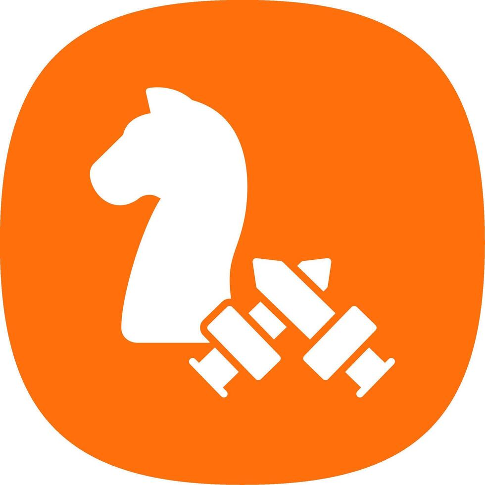 Swords Glyph Curve Icon Design vector