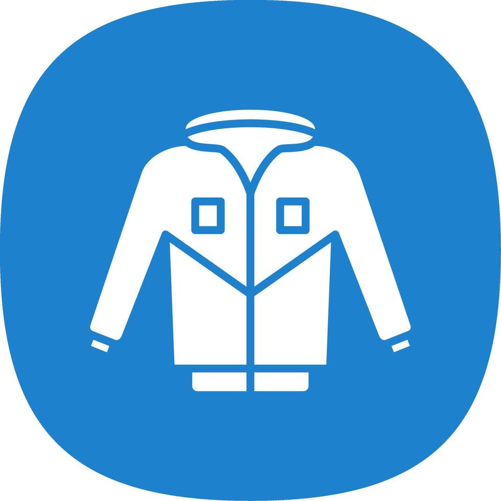 Jacket Glyph Curve Icon Design vector