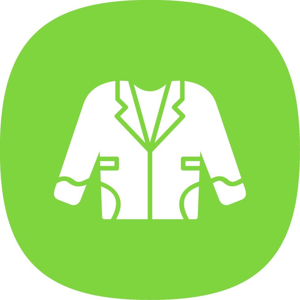 Coat Glyph Curve Icon Design vector
