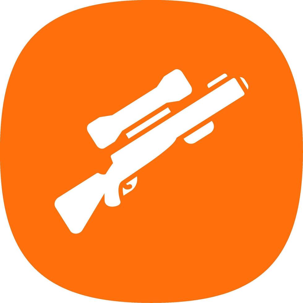 Gun Glyph Curve Icon Design vector