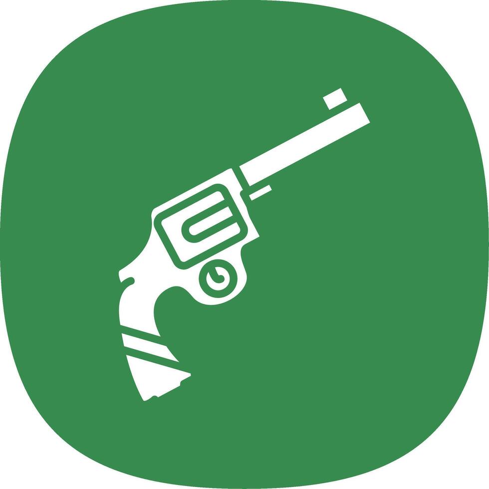 Gun Glyph Curve Icon Design vector