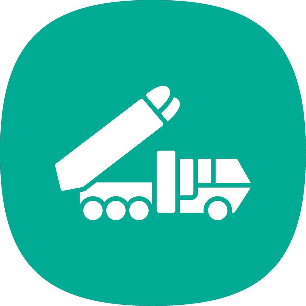 Truck Glyph Curve Icon Design vector