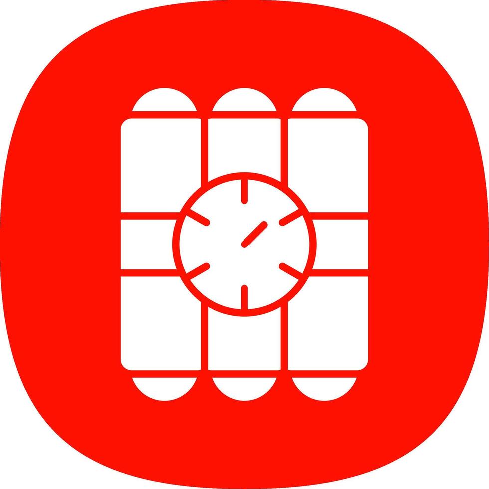 C4 Glyph Curve Icon Design vector