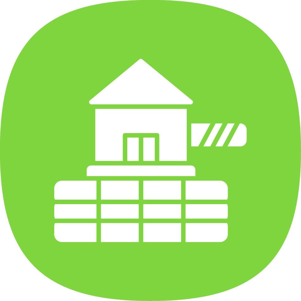 Barrier Glyph Curve Icon Design vector