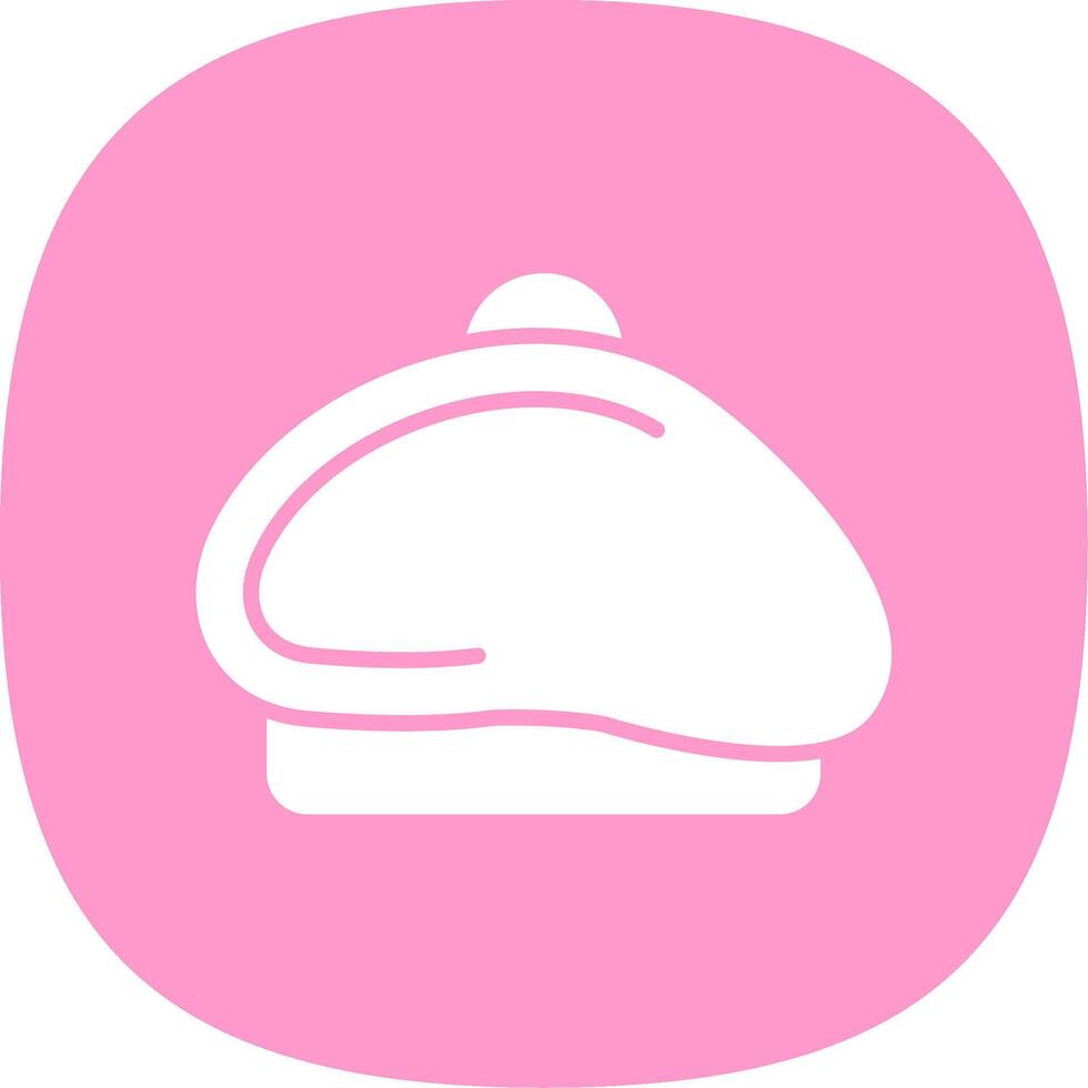 Beret Glyph Curve Icon Design vector