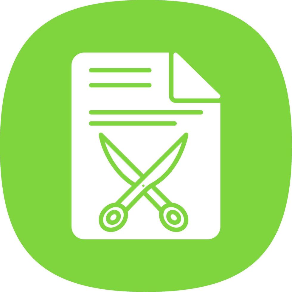 Document Glyph Curve Icon Design vector