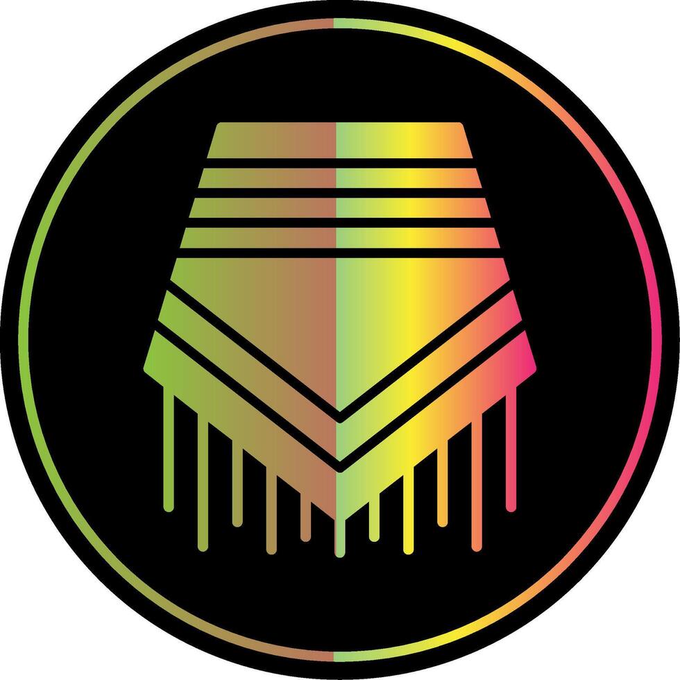 Poncho Glyph Due Color Icon Design vector