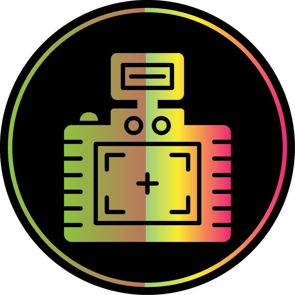 Screen Glyph Due Color Icon Design vector