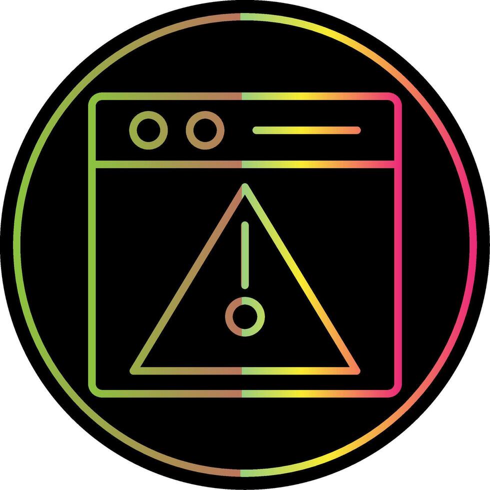 Error Line Gradient Due Color Icon Design vector