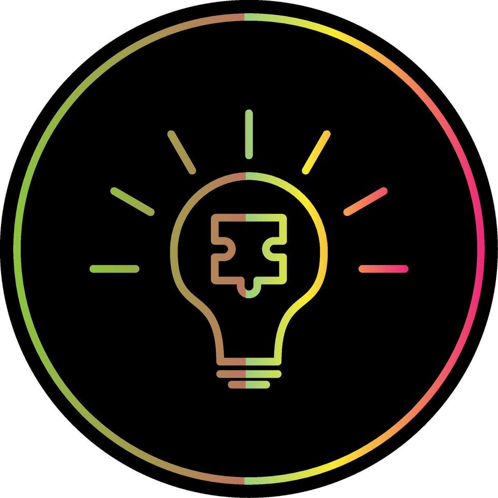 Solution Line Gradient Due Color Icon Design vector