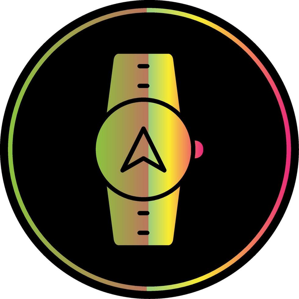 Gps Navigation Glyph Due Color Icon Design vector