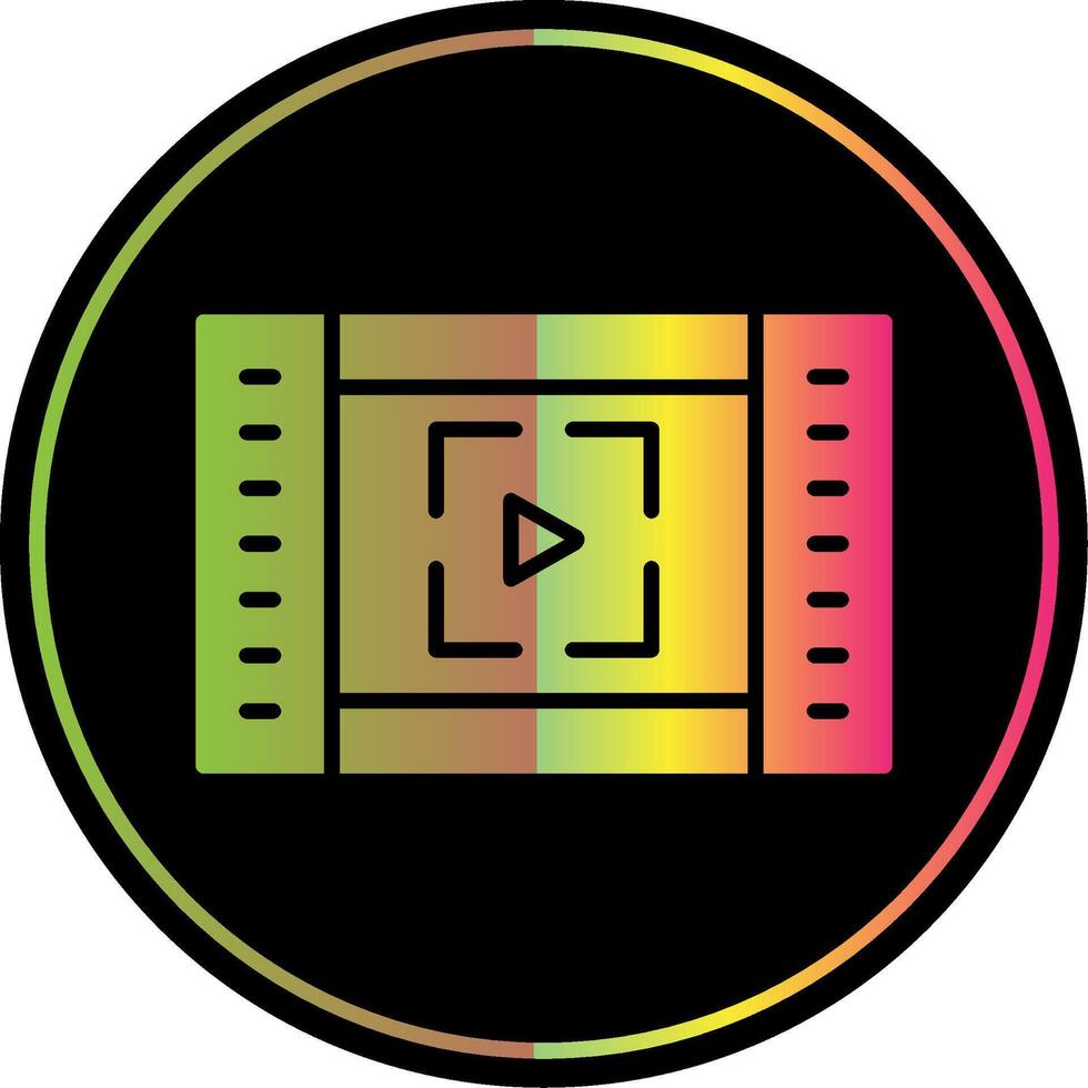 Full Screen Glyph Due Color Icon Design vector