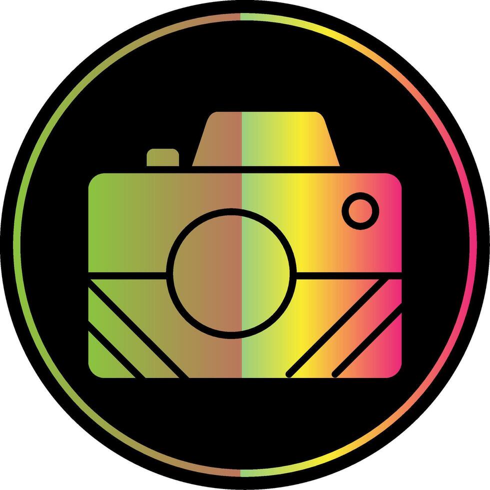 Camera Glyph Due Color Icon Design vector