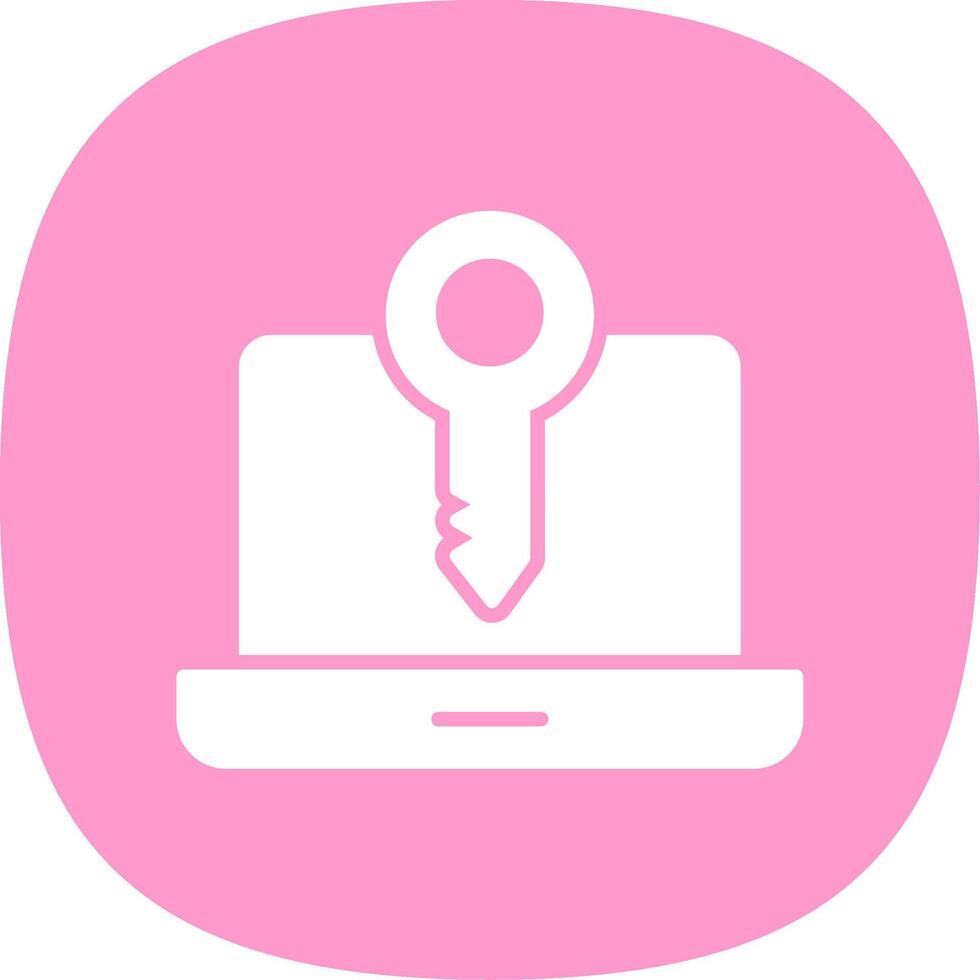 Computer Keys Glyph Curve Icon Design vector