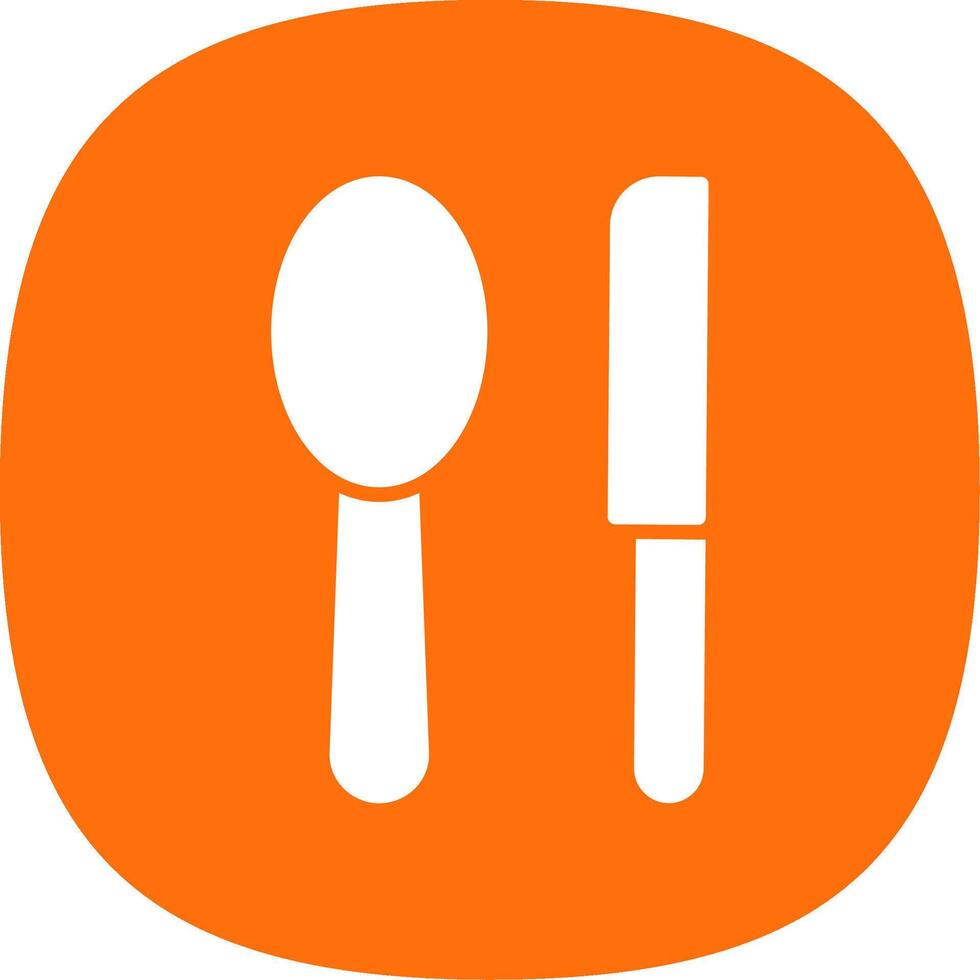 Cutlery Glyph Curve Icon Design vector