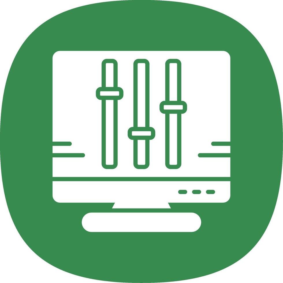 Equalization Glyph Curve Icon Design vector