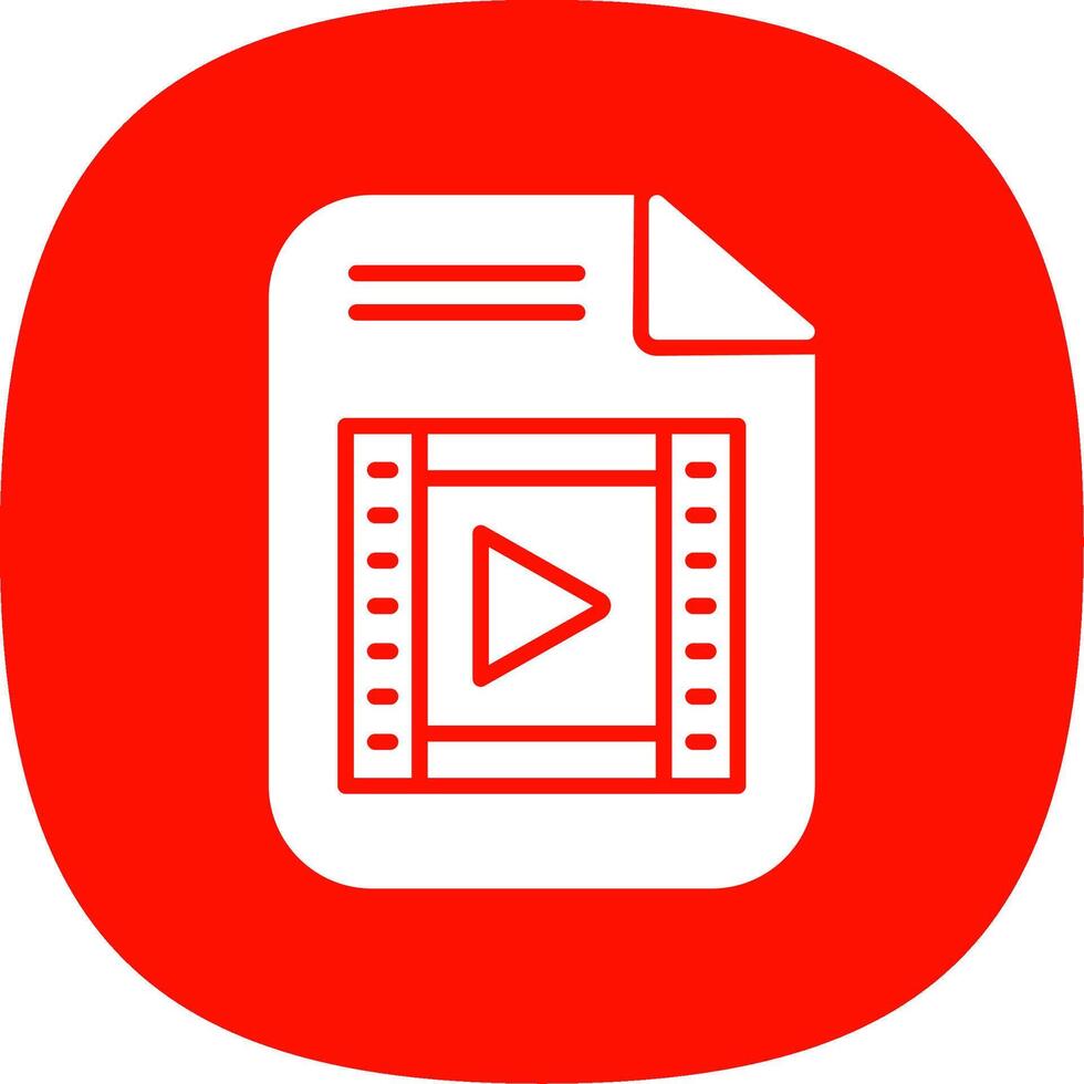 File Glyph Curve Icon Design vector