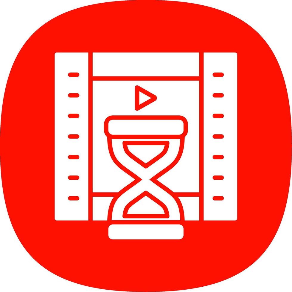 Duration Glyph Curve Icon Design vector